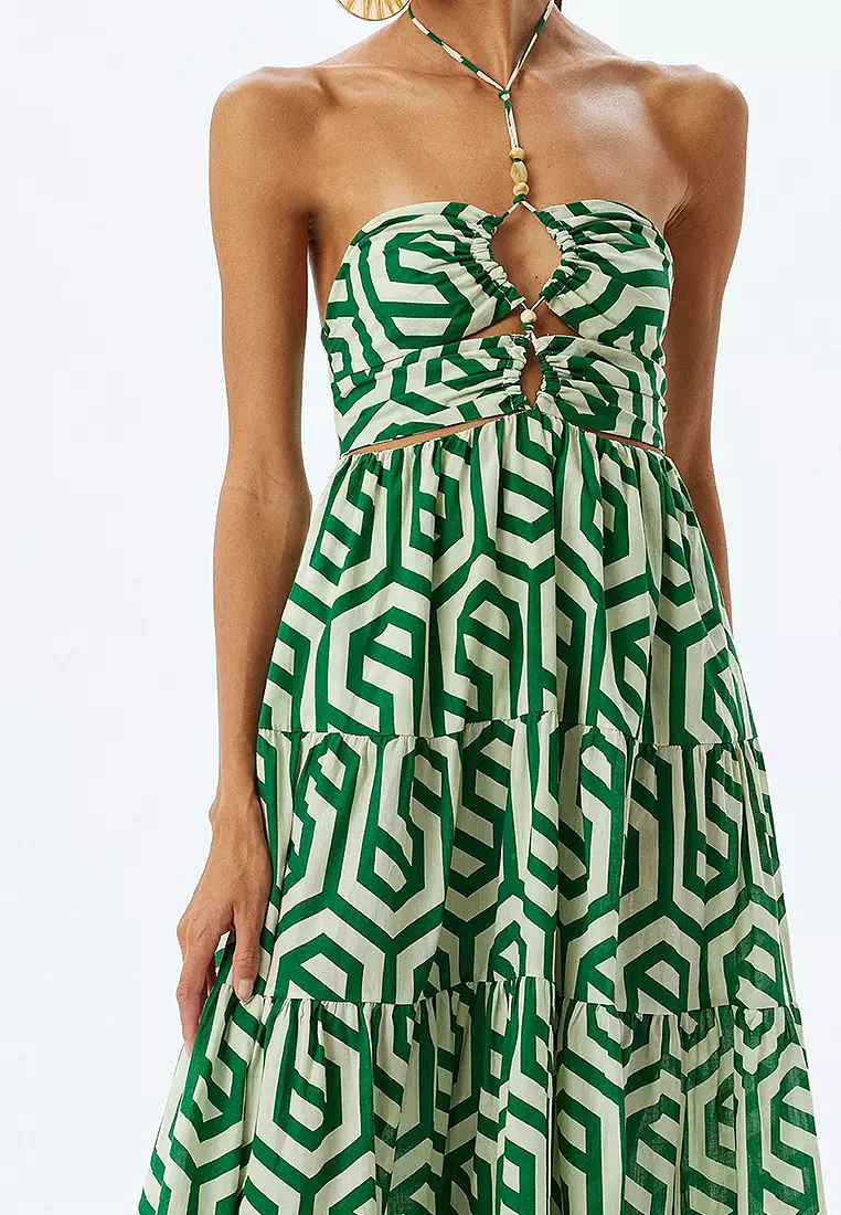 Long Halter Neck Summer Dress