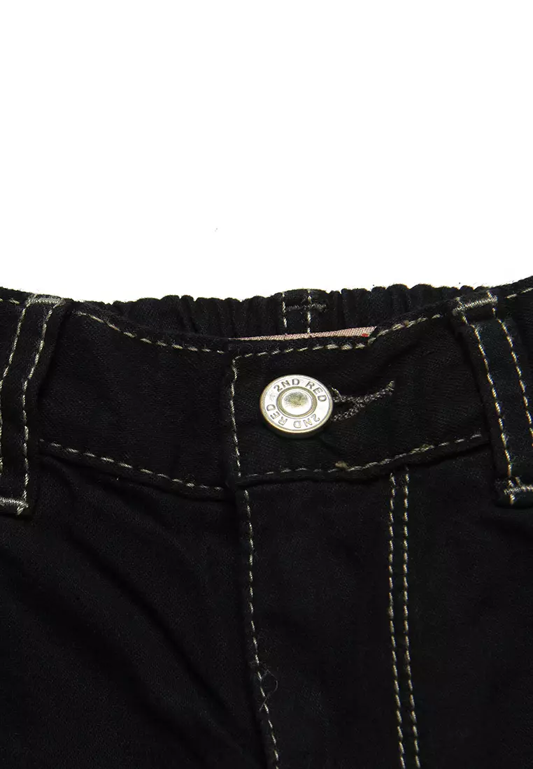 Celana Panjang Anak Perempuan Jeans Jogger Black - CHEERS