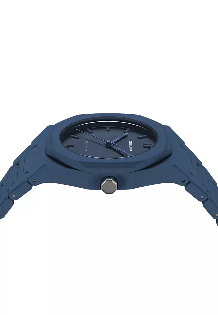 Navy Blue Polycarbon Bracelet Watch, 40.5 mm