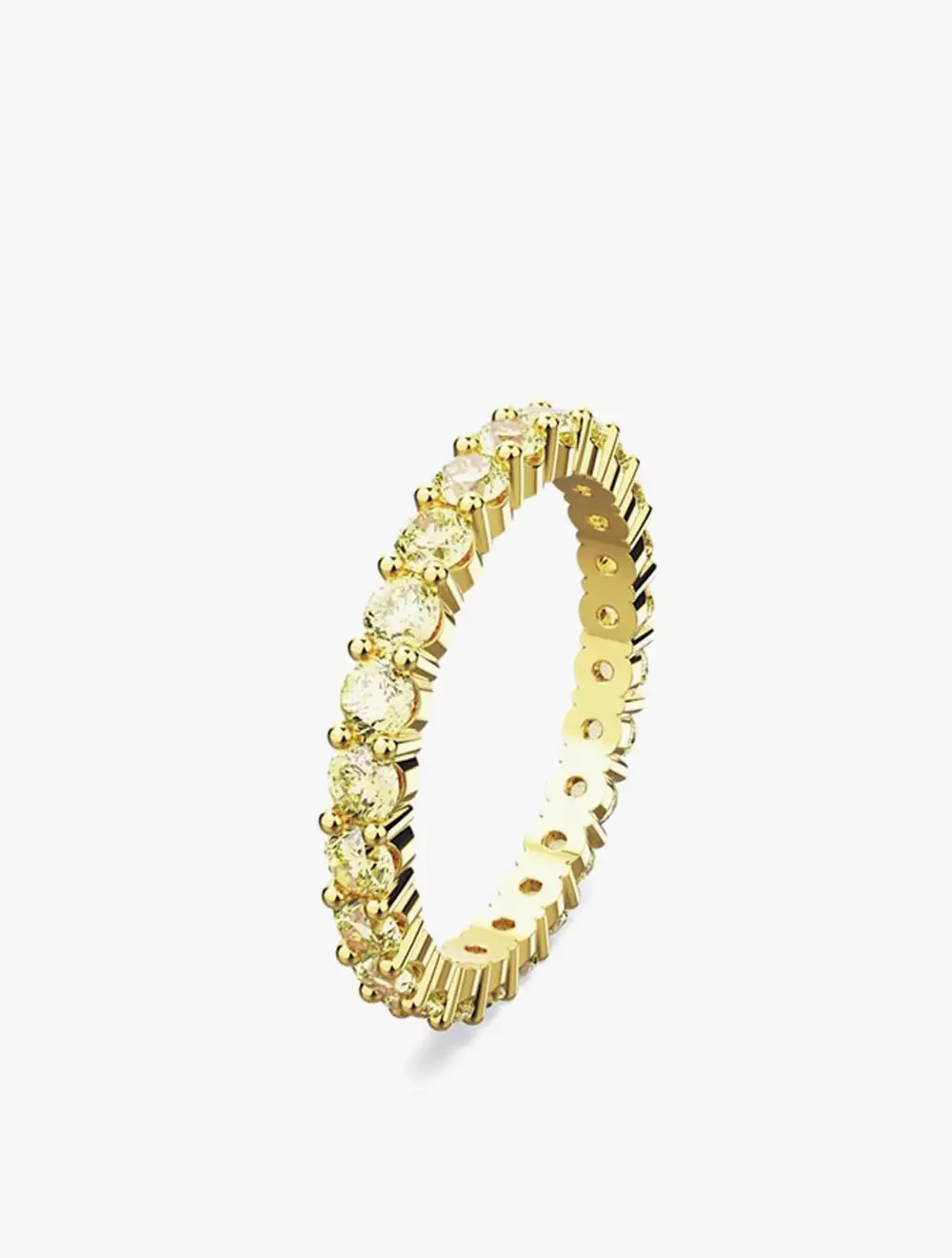 Jual Swarovski Matrix Ring, Round Cut, Yellow, Gold-Tone Plated - 55 ...