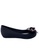 Halo black Bow Waterproof Jelly Flats Shoes 34007SH63C2B2EGS_1