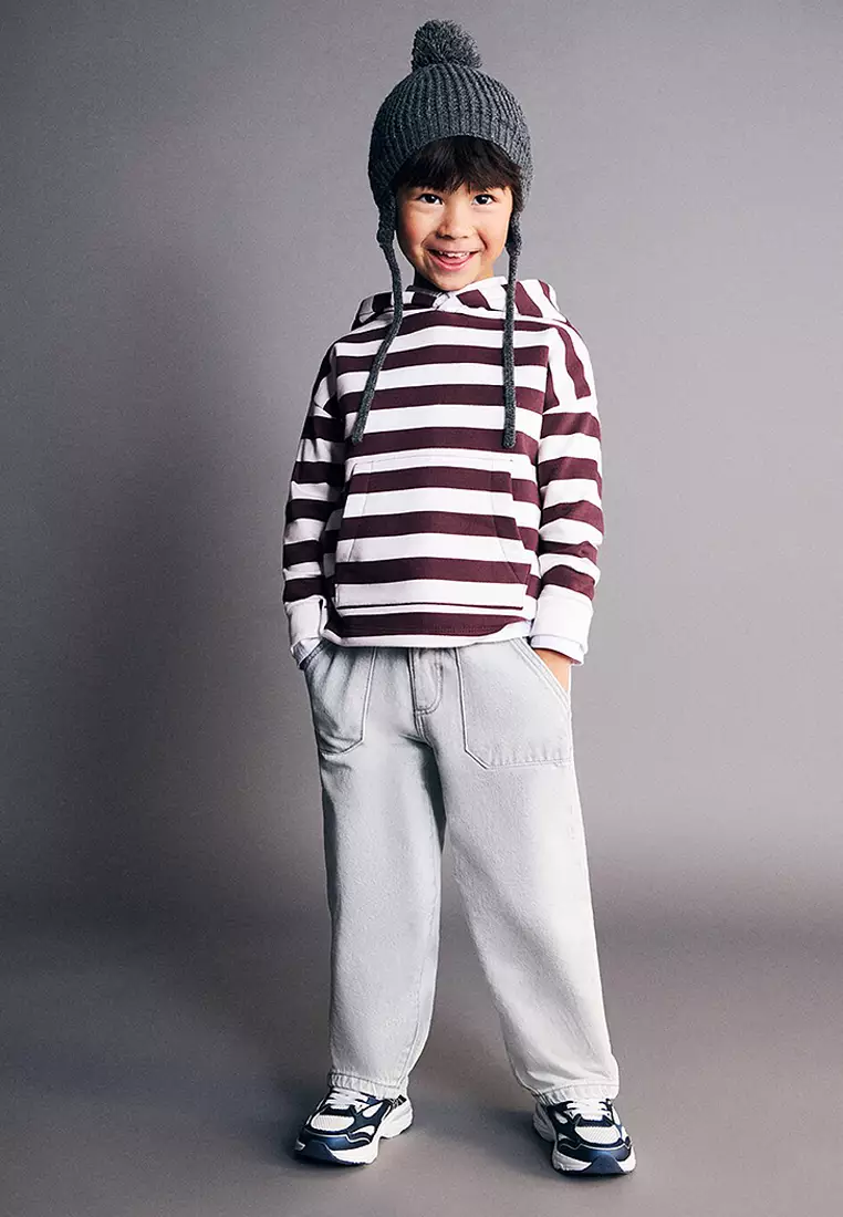 Striped Hooded Sweatshirt