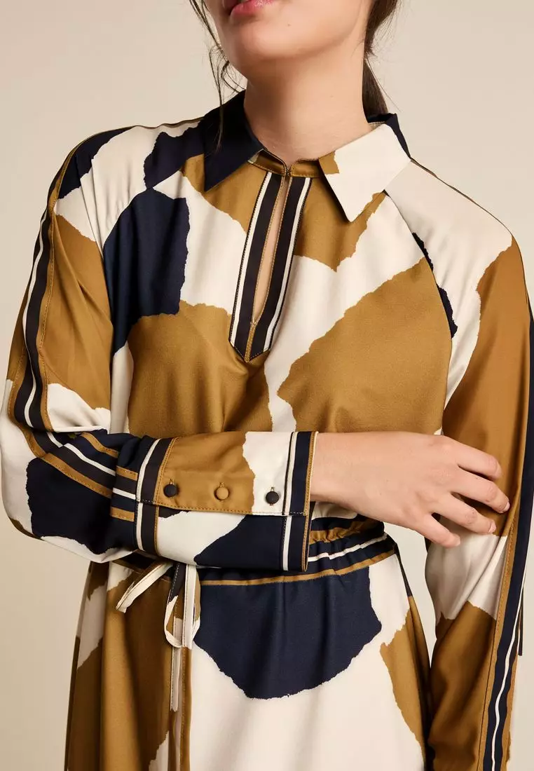 Long Sleeve Column Shirt Dress