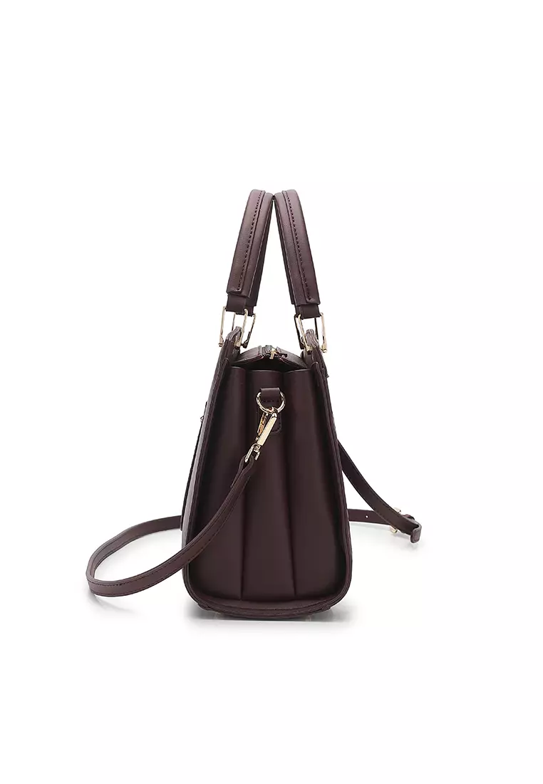 Women's Top Handle Bag / Sling Bag / Crossbody Bag / Shoulder Bag (Tas Tangan / Tas Selempang / Tas Bahu) - Merah