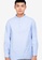 ZALORA BASICS blue Grandad Collar Shirt 8235CAAC28C8AEGS_3