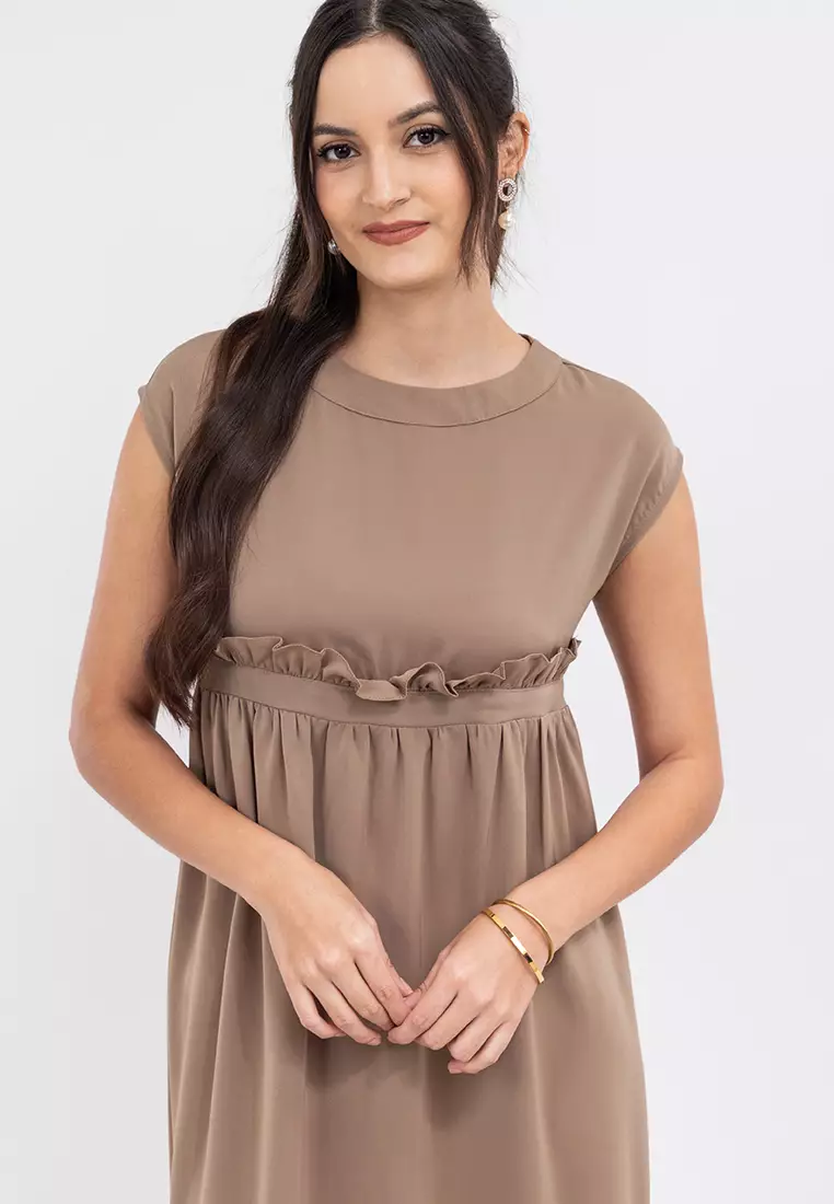 AELIANA Ruffled Maxi Dress