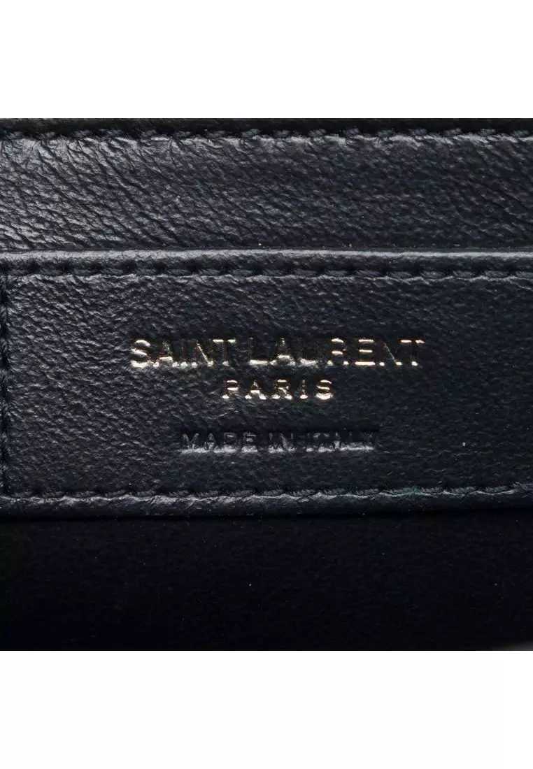 Pre-Loved Saint Laurent Small Canvas Metallic Tiger Print Monogram Kate Crossbody