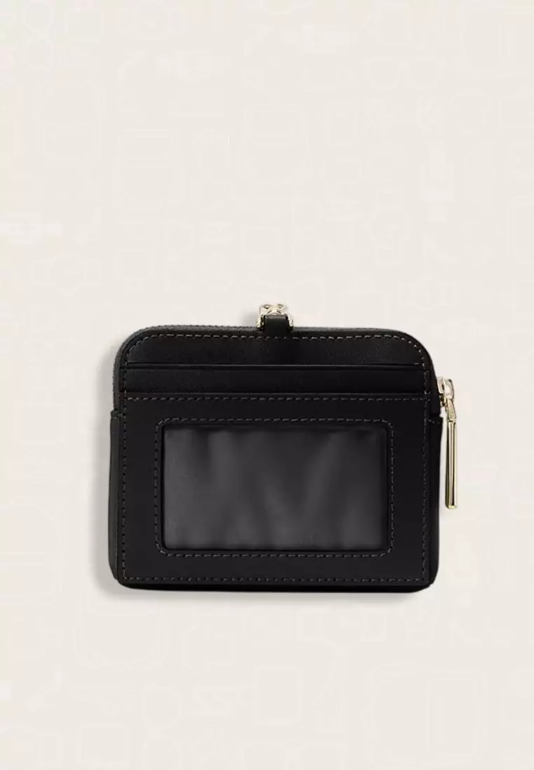 Kate Spade Carter Nyon Card Case Lanyard Black