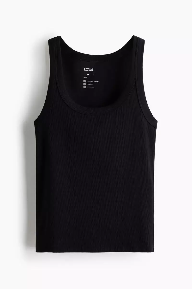Cooling Slim Fit Ribbed vest top