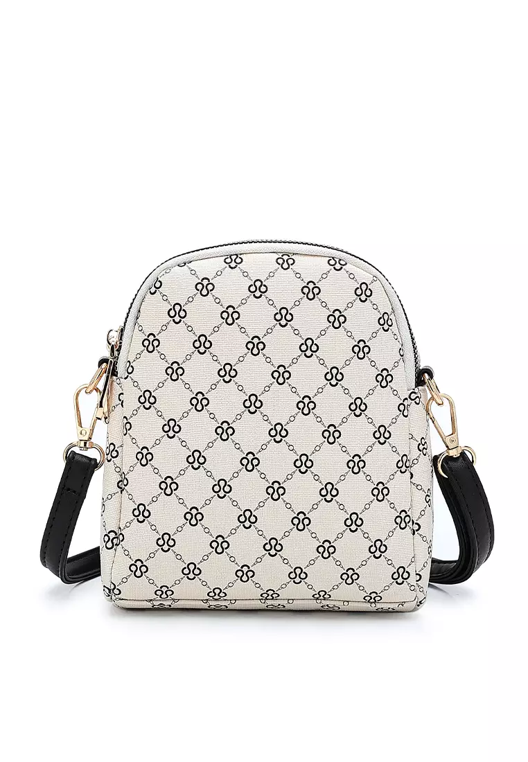 Women's Top Handle Bag / Sling Bag / Crossbody Bag - Beige