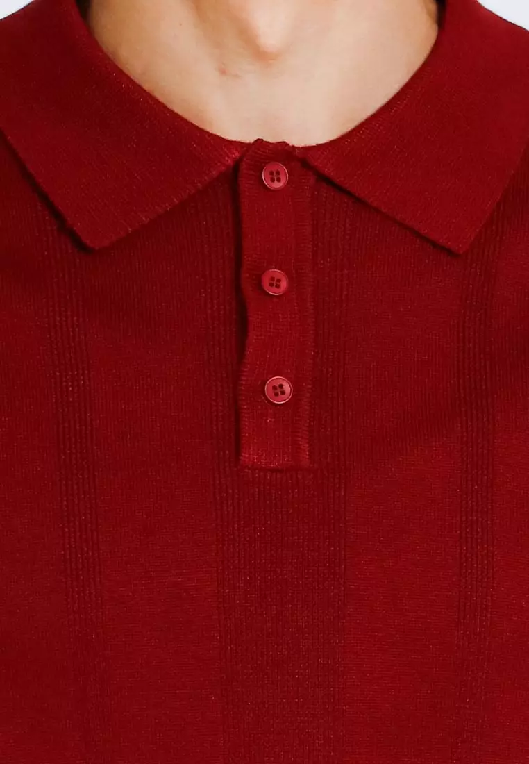 Forest Fancy Knitted Collar Shirts Men Sweater Men Knitwear | Baju Sweater Lelaki Knitwear - 621408-56