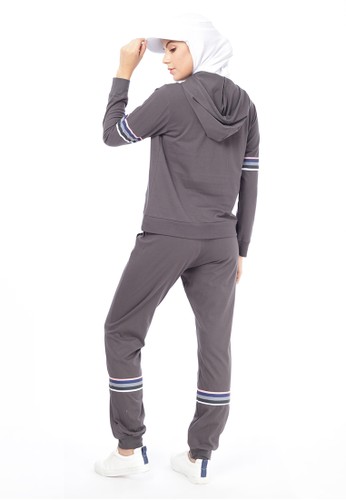 Jual Attiqa Active Sporty Go H Grey Plum Atasan Bawahan 