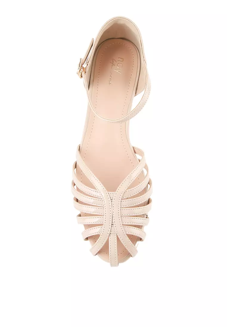 GLORIA J2534-3 SLINGBACK SHOES CREAM