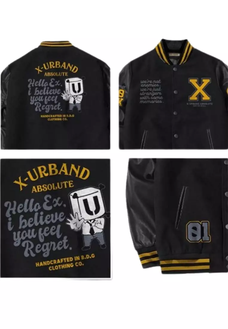 Jaket Varsity Black