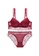 LYCKA red LMM0112b-Lady Two Piece Sexy Bra and Panty Lingerie Sets (Red) 8A013US76B4723GS_1