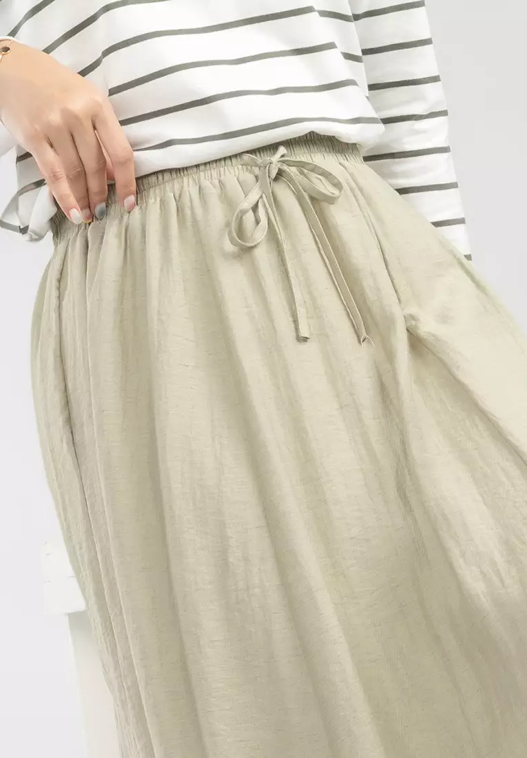 C2 Zhavir Green Skirt Maxi Wanita