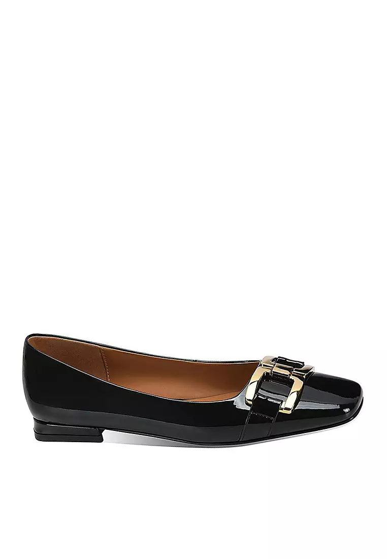 Discount on Twenty Eight Shoes  shoes - SKU: VANSA Trendy Cow Leather Buckle Low Heel Pumps VSW-F-2188