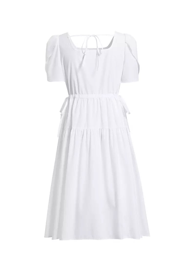 Casual midi dresses with on sale sleeves