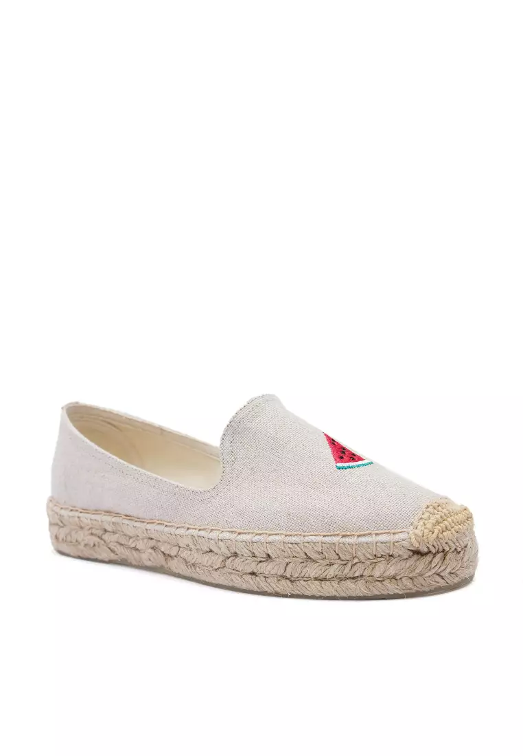 Platform Embroidered Canvas Espadrilles HB6105