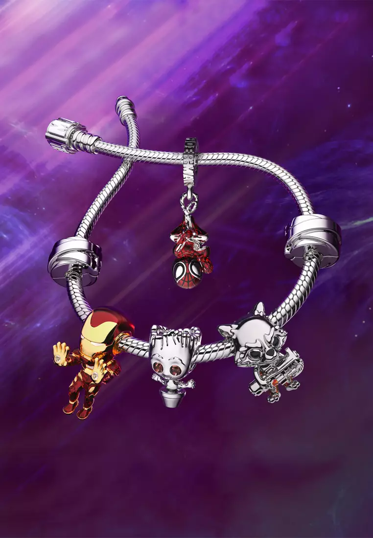 Pandora x Marvel Logo Clasp Snake Chain Bracelet