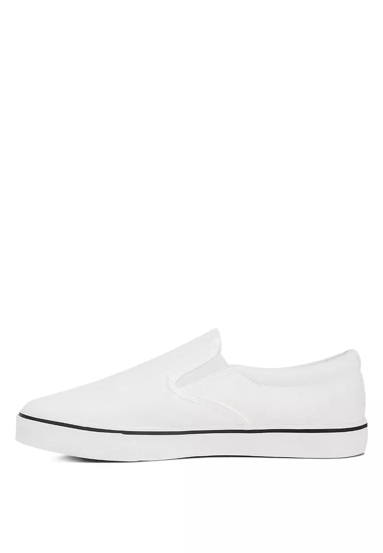 White canvas discount sneakers for men
