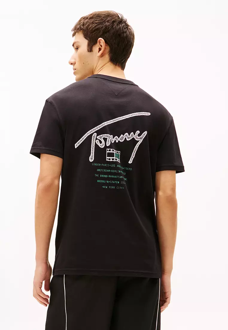 Signature Logo Crew Neck T-Shirt - Tommy Jeans