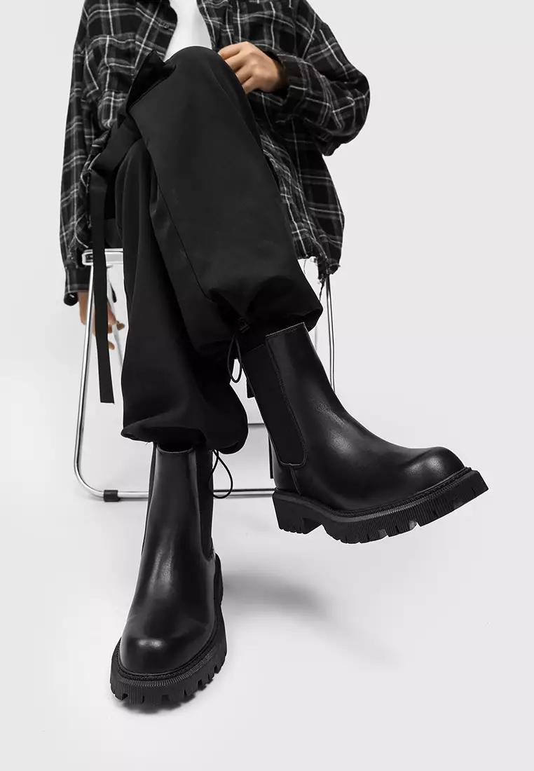 Chunky Sole Chelsea Zara Chelsea Boots Mens Zara Man Black Chunky