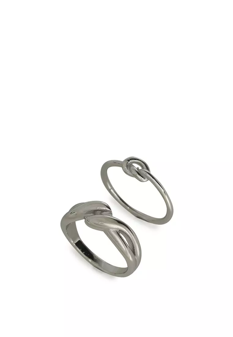 Twisties Stainless Steel Ring Set