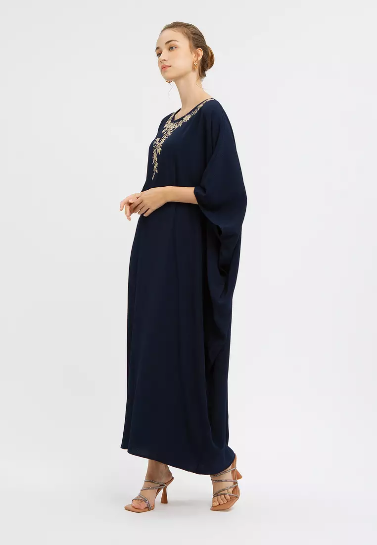 Minimal Kaftan Suhana Navy