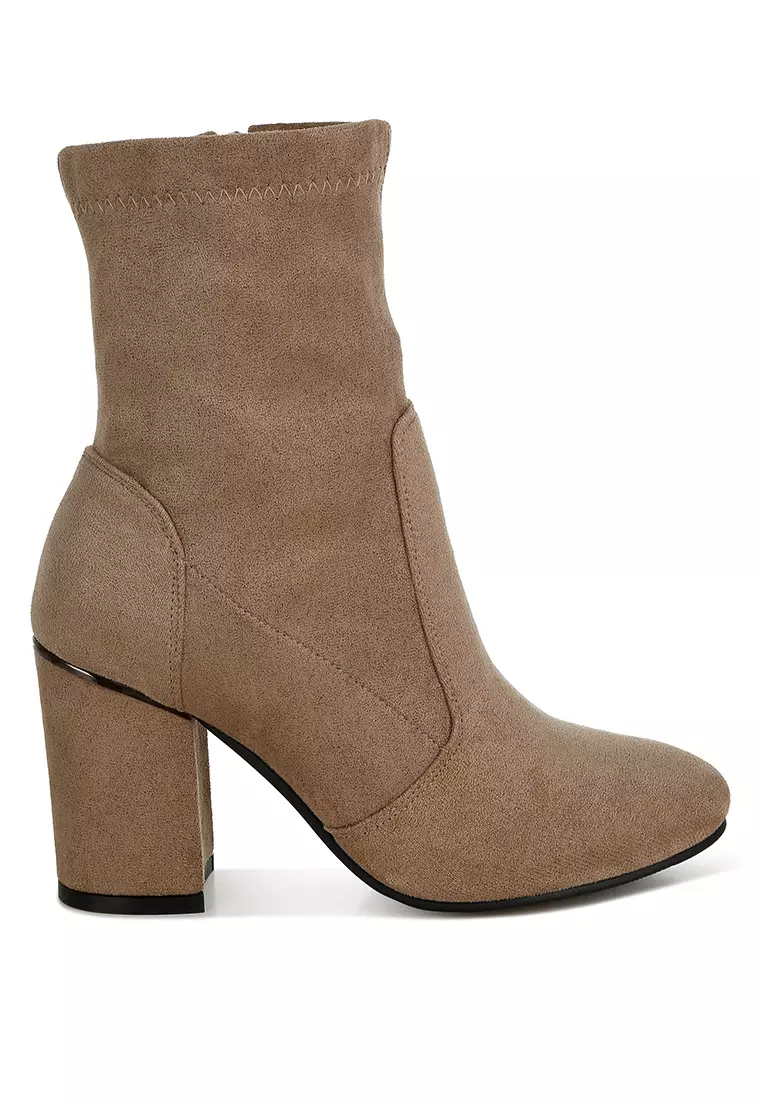Discount on Rag & CO.  shoes - SKU: Microfiber Sock Boots in Beige