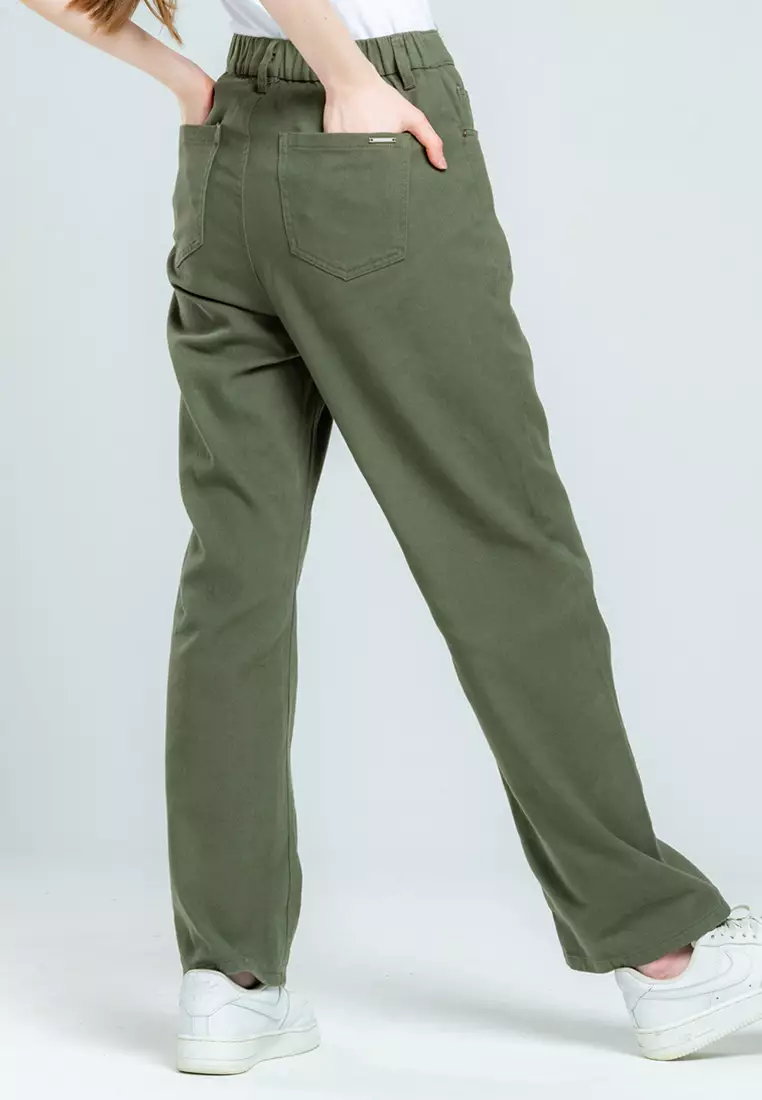 C2 Yalova Green Straight Cut Jeans Wanita