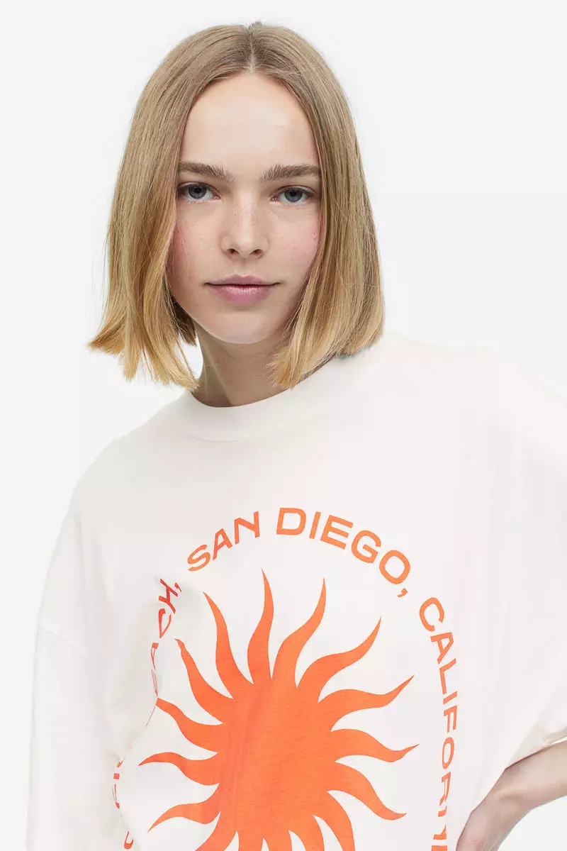 Buy H&M Oversized printed Tshirt dress Online ZALORA Malaysia