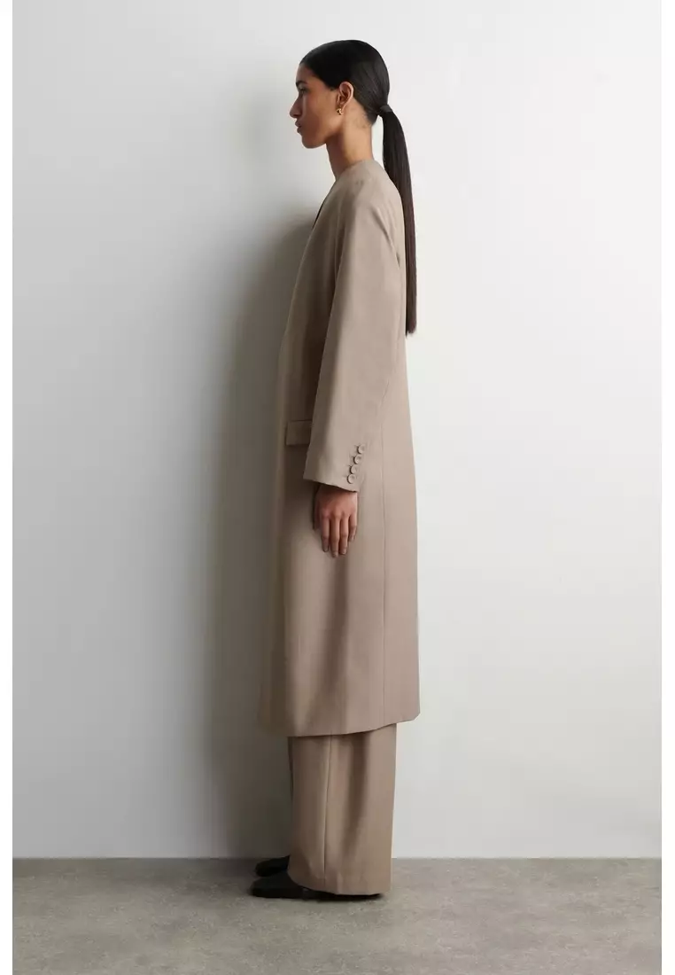 cos brown striped dress Phoebe Slash Neck Stripe Knit Maxi Dress Curve