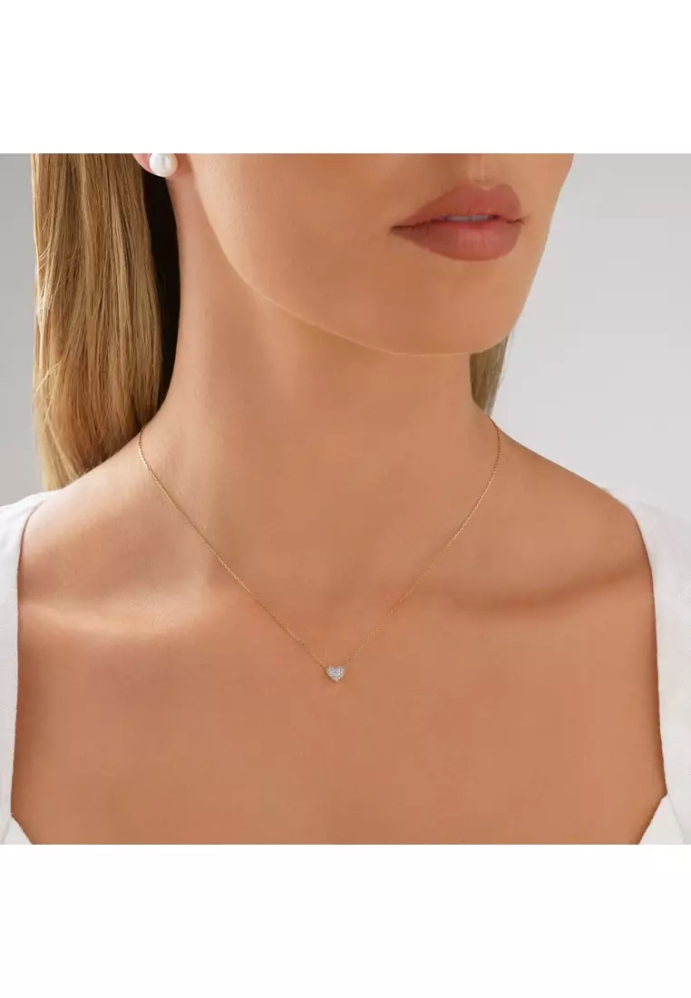 Buy Michael Hill Mini Puff Heart Necklace with .12TW of Diamonds