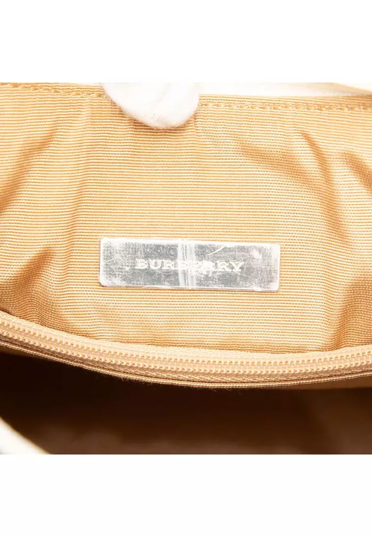 Pre-Loved Burberry Nova Check Canvas Shoulder Bag