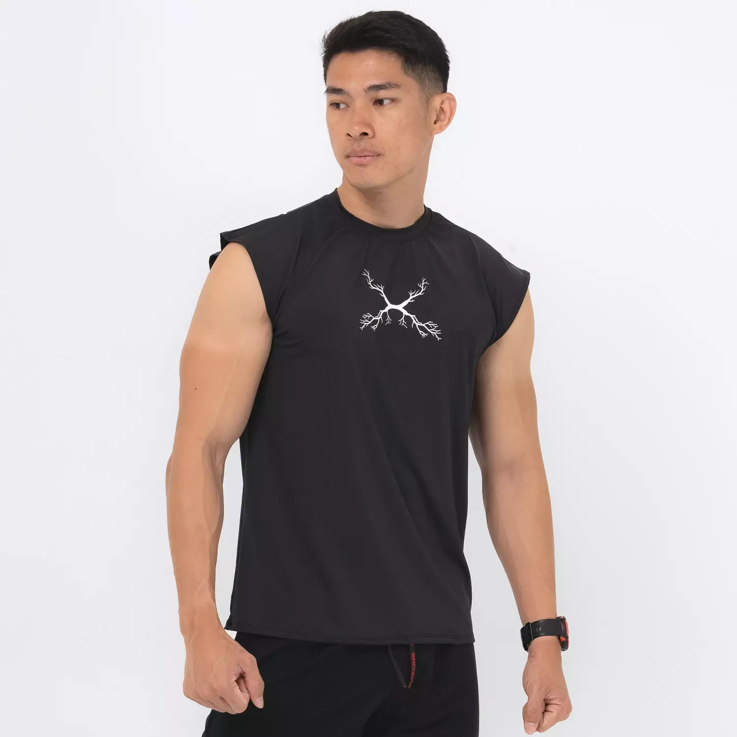 Sports Sleeveless Gothic style Black