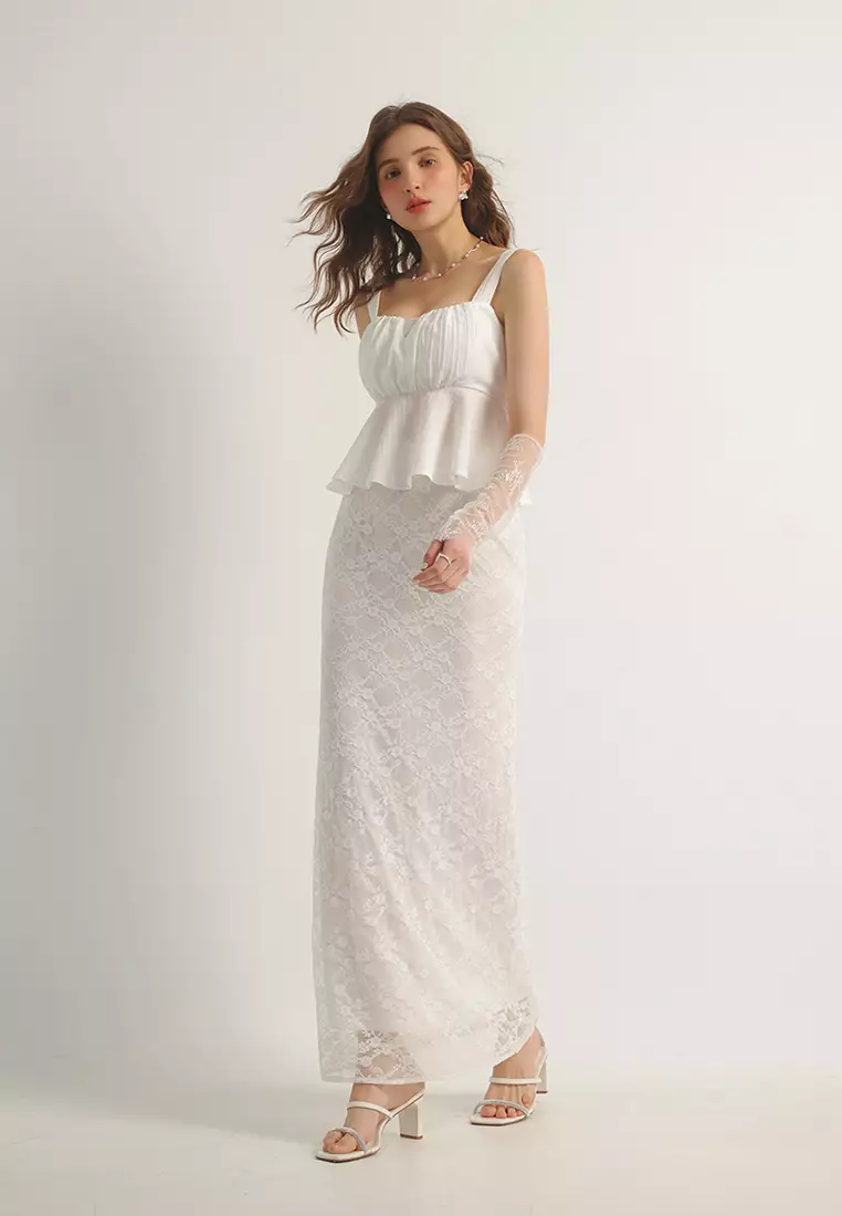 Ruffle Sleeve Top with Padding