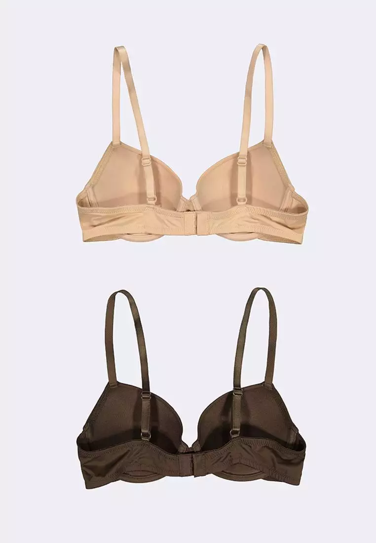 Women's 2-in-1 Pack Wired Push Up Bra