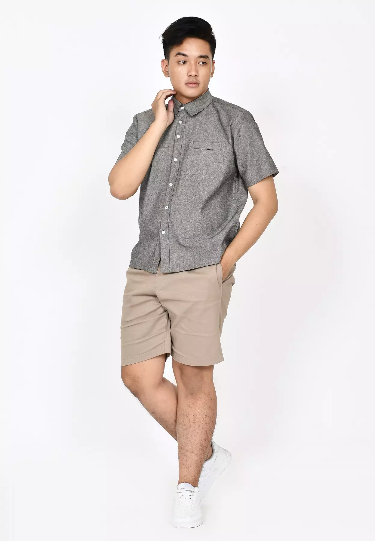 Kemeja Polos S/S Pria