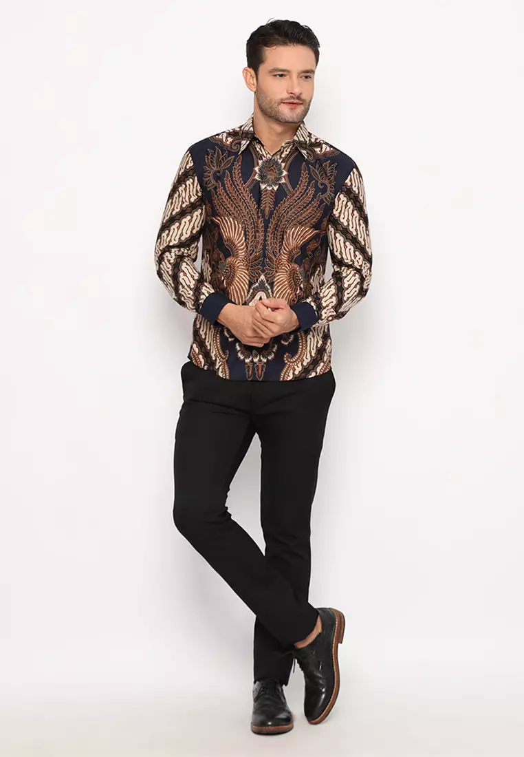 Kemeja Batik Pria Kertawijaya - Navy
