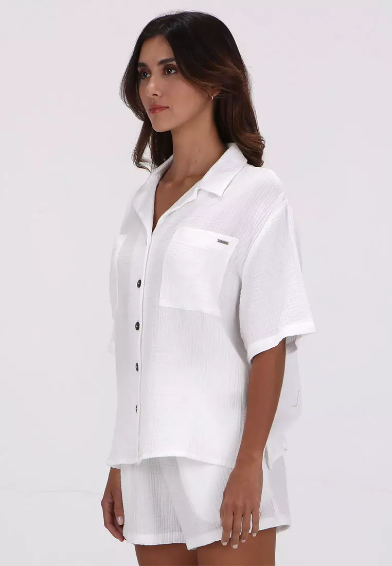 GSH LAYOVER SHORT SLEEVE SHIRT OFF WHITE