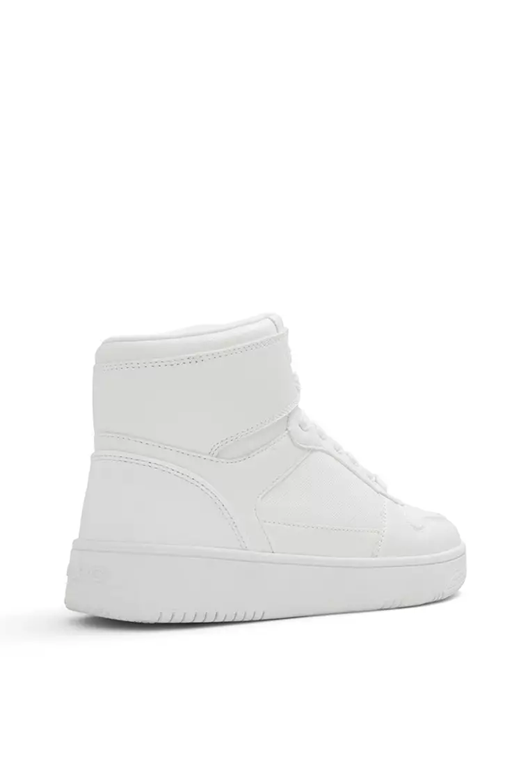 White high shop cut sneakers