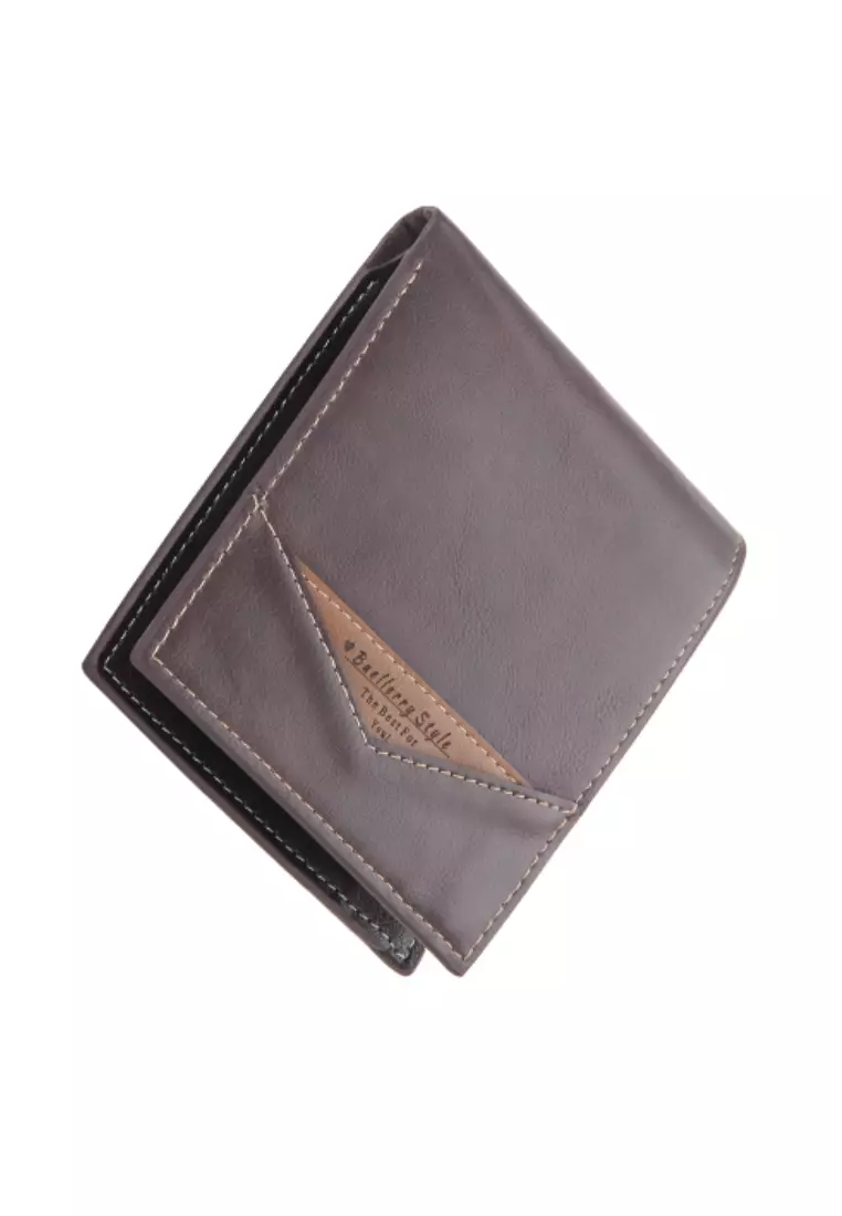 Dompet Lipat Pria Model Pendek Bahan Kulit PU Leather Premium ORIGINAL