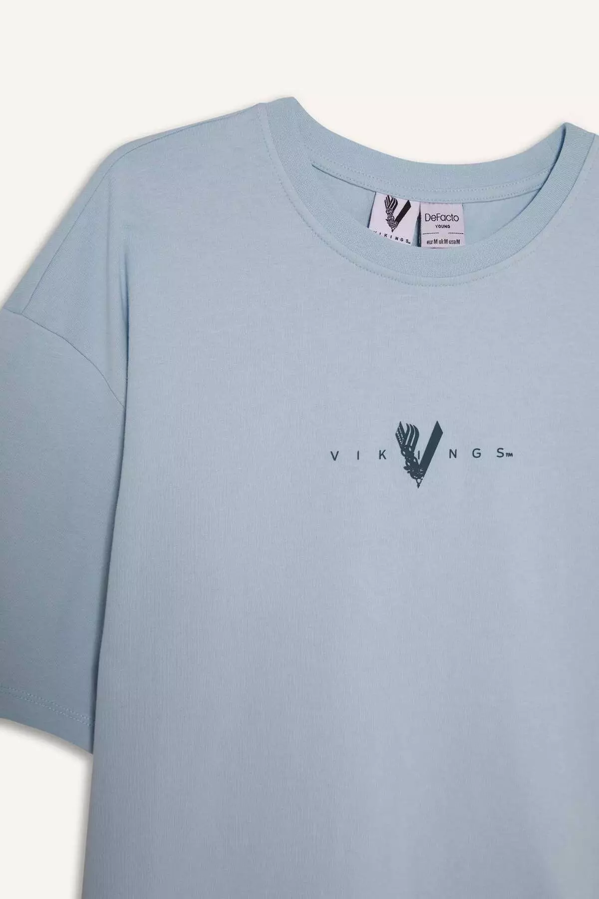 100% 純棉維京人舒適圓領背面印花短袖T恤 B8092Ax25Sp