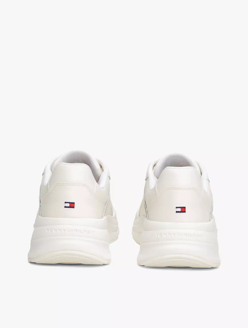 Tommy Hilfiger - Leather Chunky Trainers - Ivory