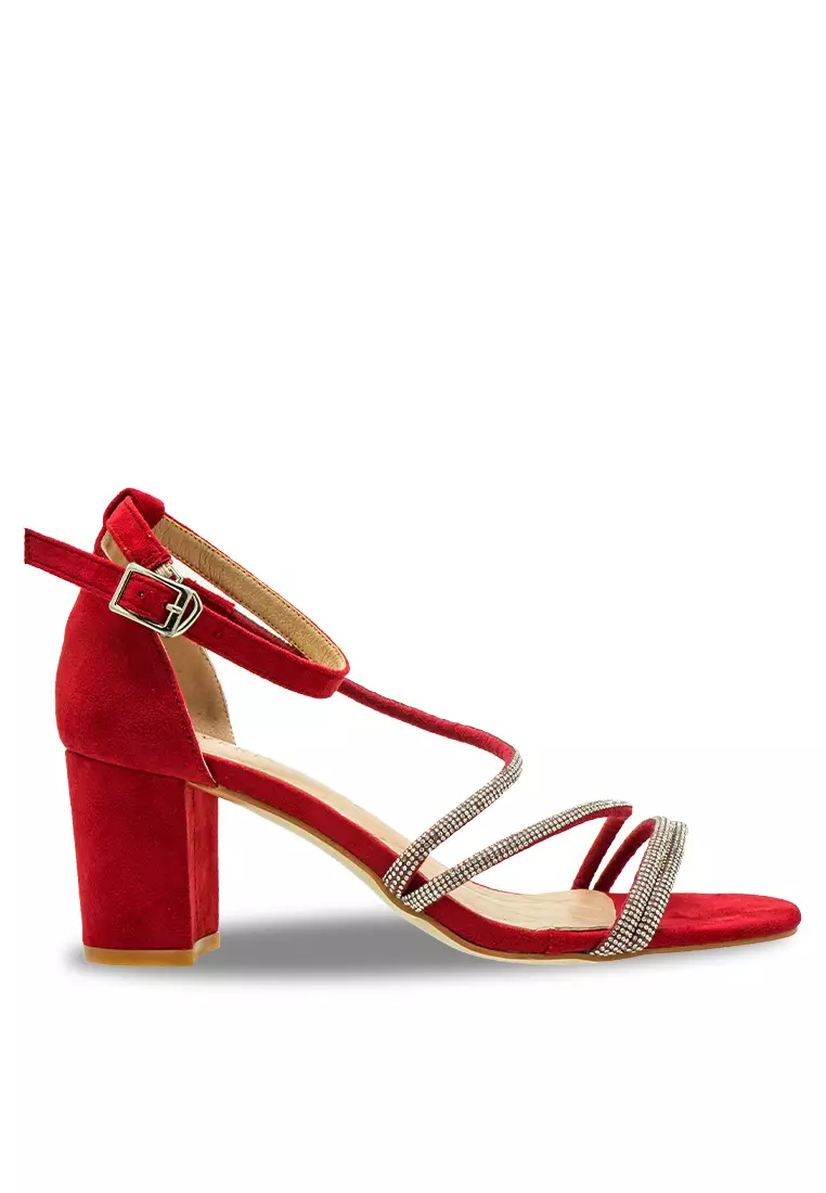 Discount on Noveni  shoes - SKU: Noveni Women Sling Back Faux Leather Strap Casual Heels - 240190155