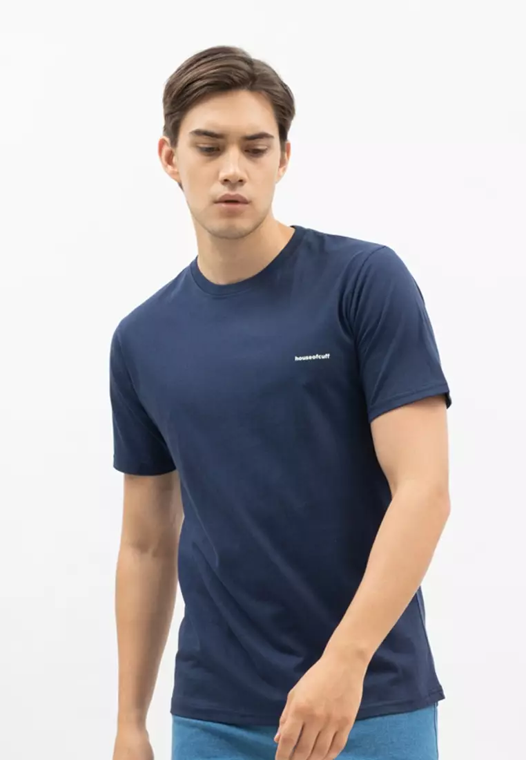 Kaos Polos Pria Premium Katun Combed Lengan Pendek Navy