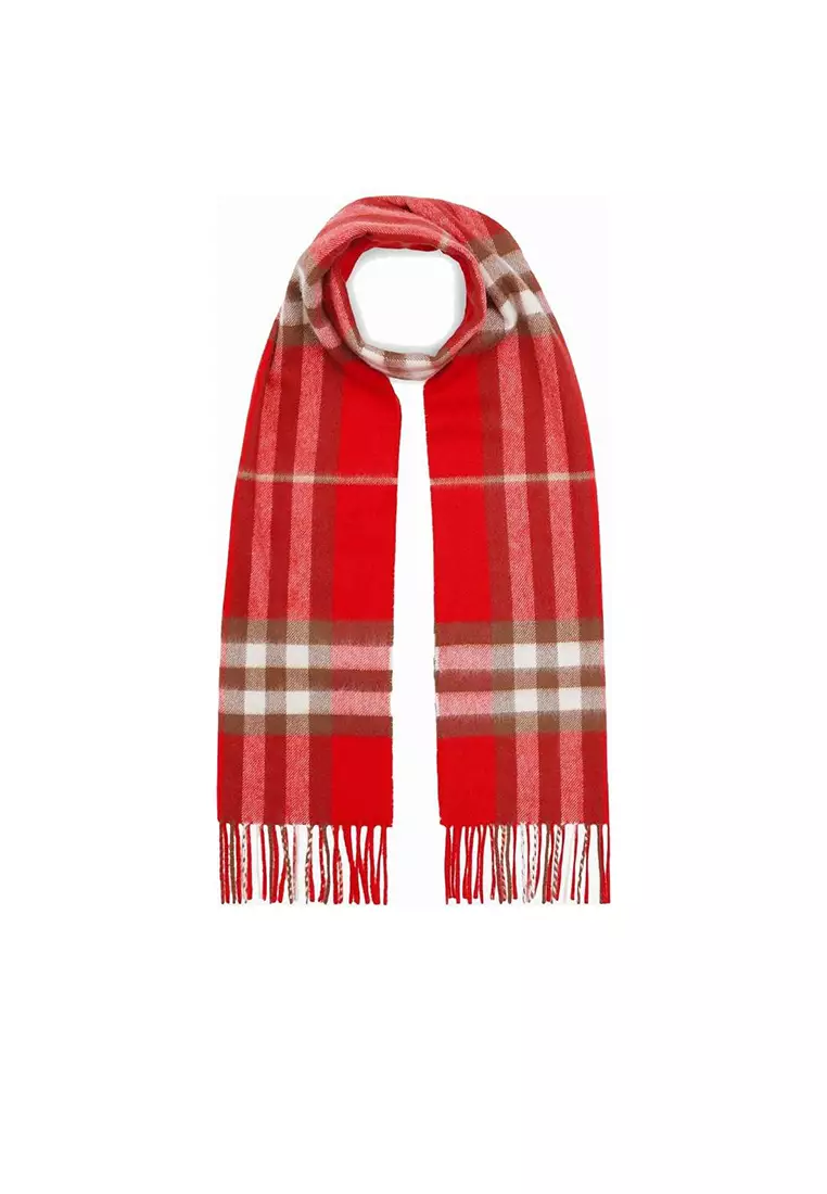 Burberry scarf hot sale womens red