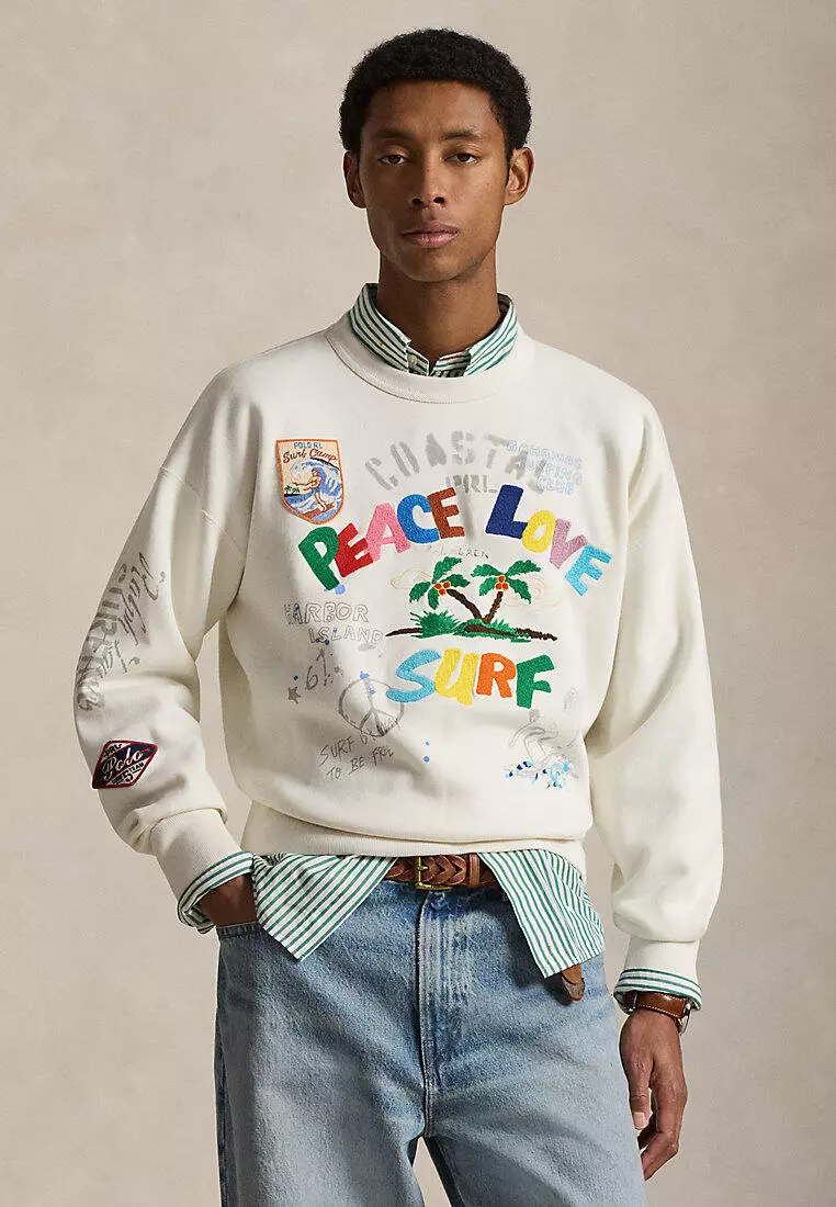 Buy Polo Ralph Lauren Vintage Fit Peace Love Surf Sweatshirt 2026