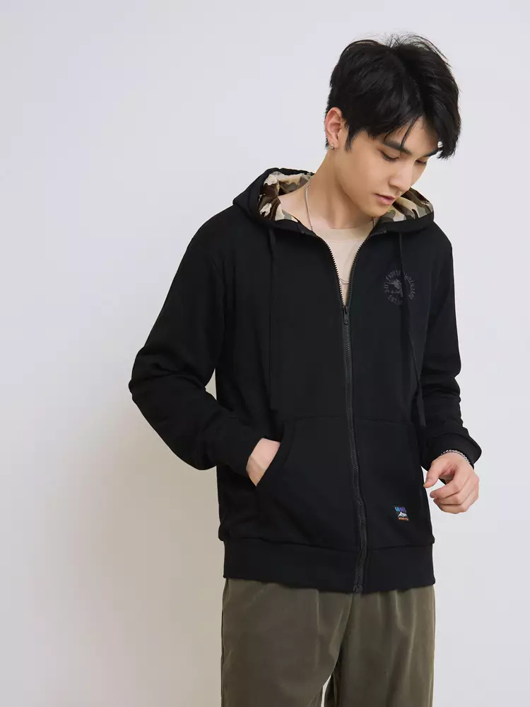 Buy OBSTYLE Logo Print Casual Hooded Jacket KL1185 2024 Online